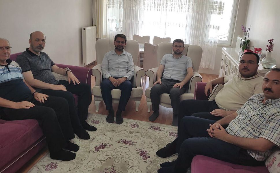 Müftülük heyeti Mustafa Aktepe’yi evinde ziyaret etti
