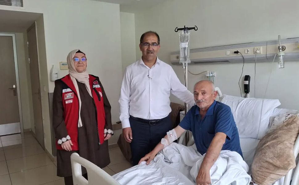 Şehit Habib Gökce’nin babasına geçmiş olsun ziyareti