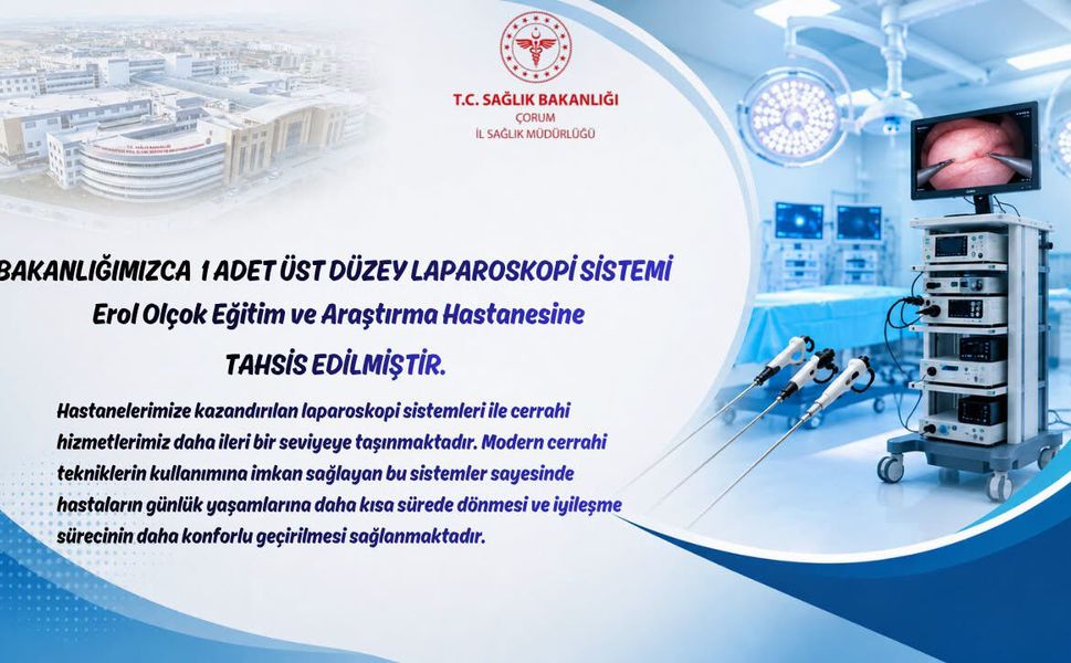 Hastaneye üst düzey laparoskopi sistemi