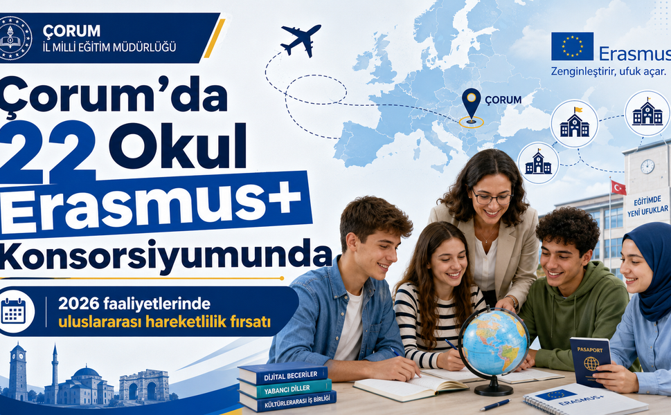Erasmus+ heyecanı başladı: Çorum’dan hangi okullar Avrupa’ya gidecek?