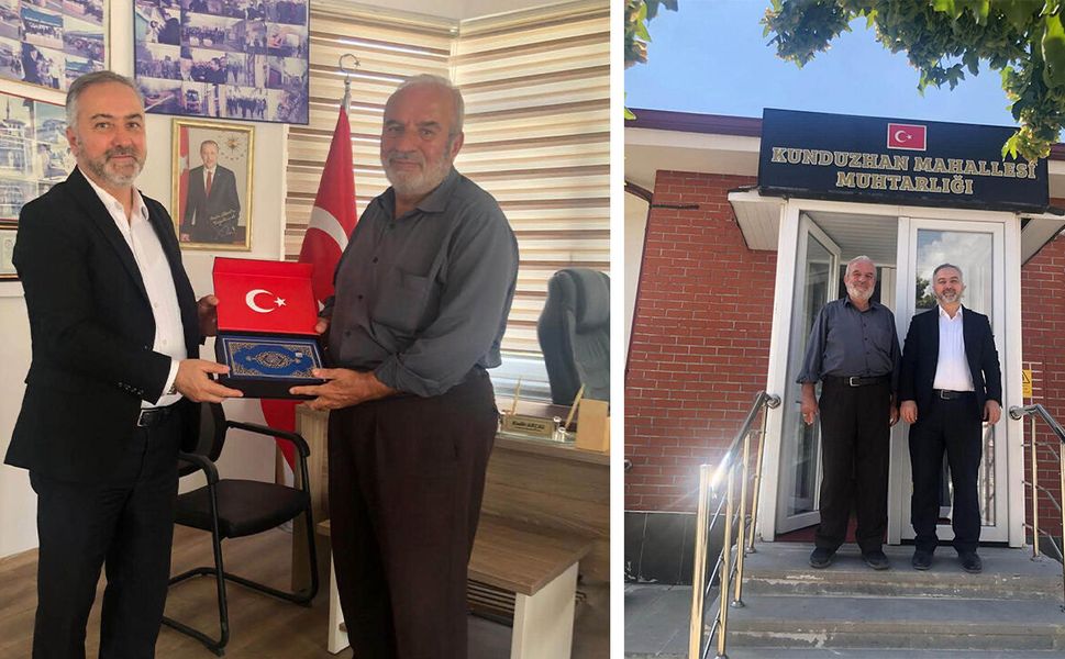İl Müftüsü Yıldırım’dan Kunduzhan Mahalle Muhtarı Akçal’a ziyaret