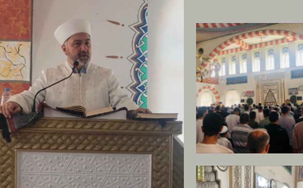 İl Müftüsü Şahin Yıldırım, cuma namazını Ortakapaklı’da kıldırdı