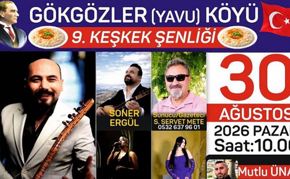 30 Ağustos'ta lezzet ve müzik bir arada: Gökgözler Keşkek Şenliği başlıyor