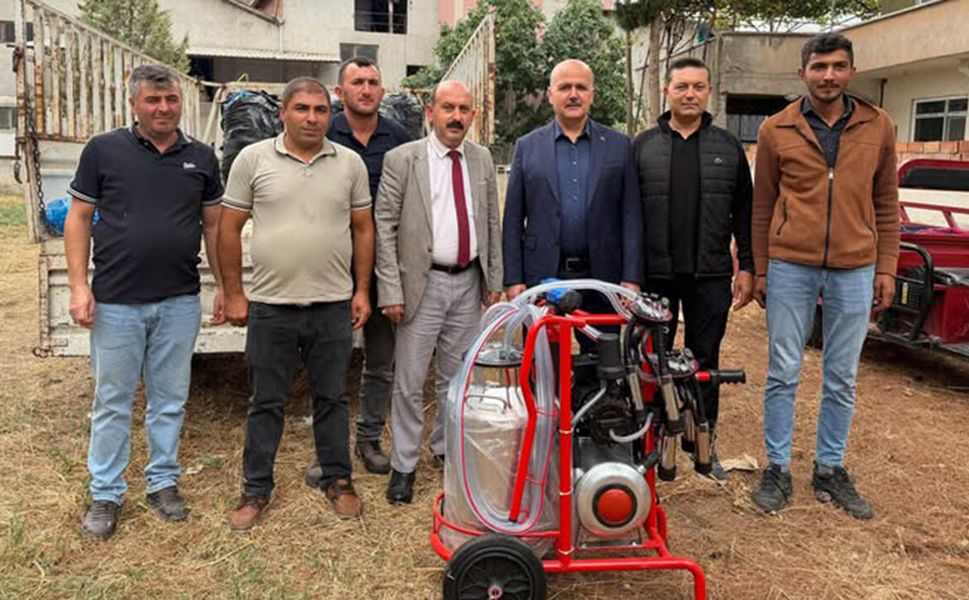 Osmancık'taki süt üreticilerine makine desteği