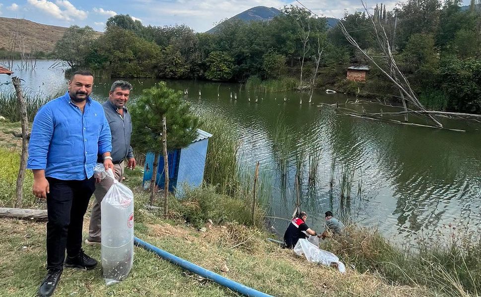 Kuyucak Köyü Göleti’ne yavru balık bırakıldı