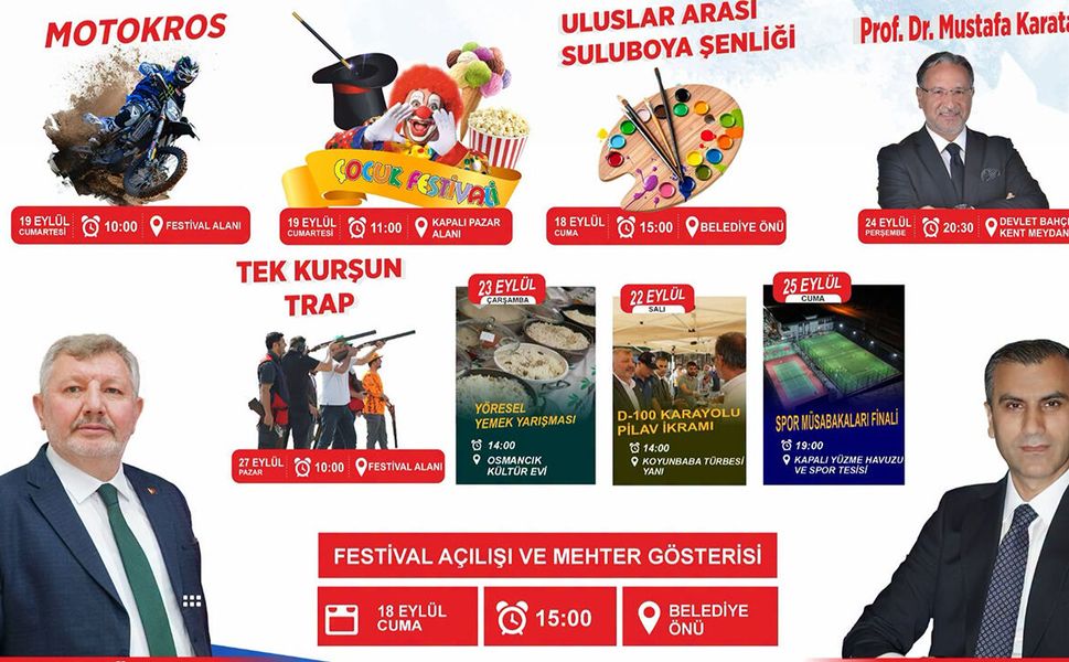 Osmancık’ta 10 gün sürecek festival yarın başlıyor