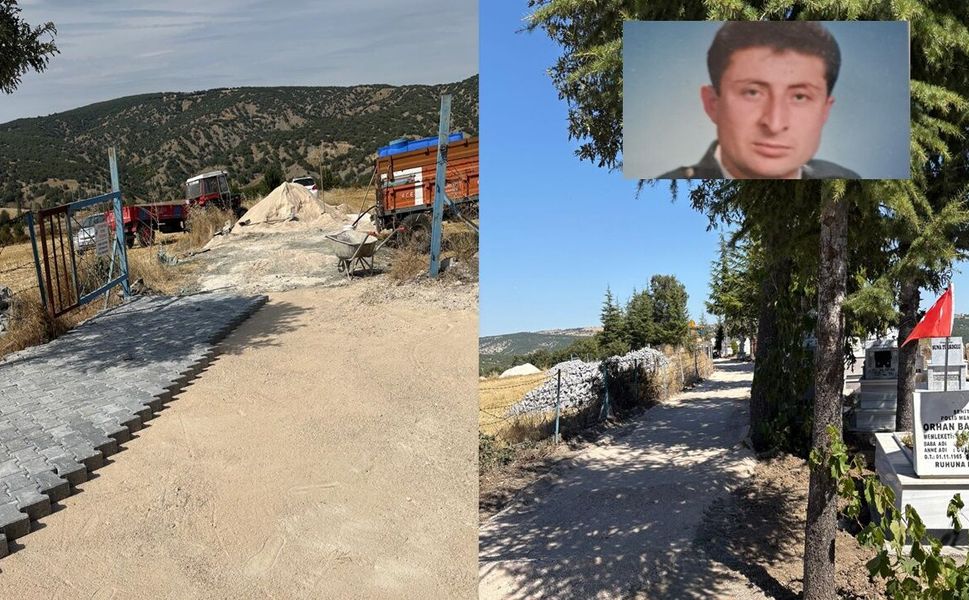 Çorum’da Şehit Polis'in kabrine giden yola bakın ne yapıldı?