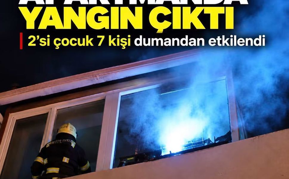 Çorum’da apartman yangını: 2’si çocuk 7 kişi hastaneye kaldırıldı