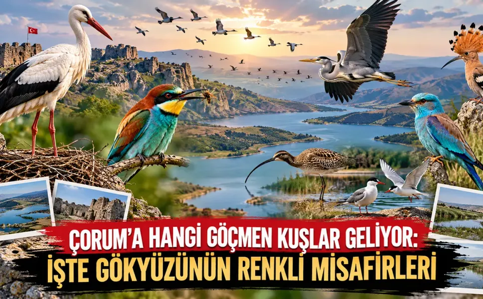 Çorum’a hangi göçmen kuşlar geliyor: İşte gökyüzünün renkli misafirleri