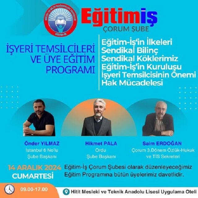 Eğitim Iş Program