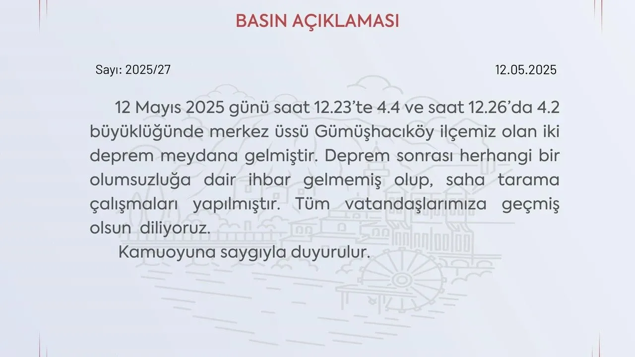 Amasya Deprem
