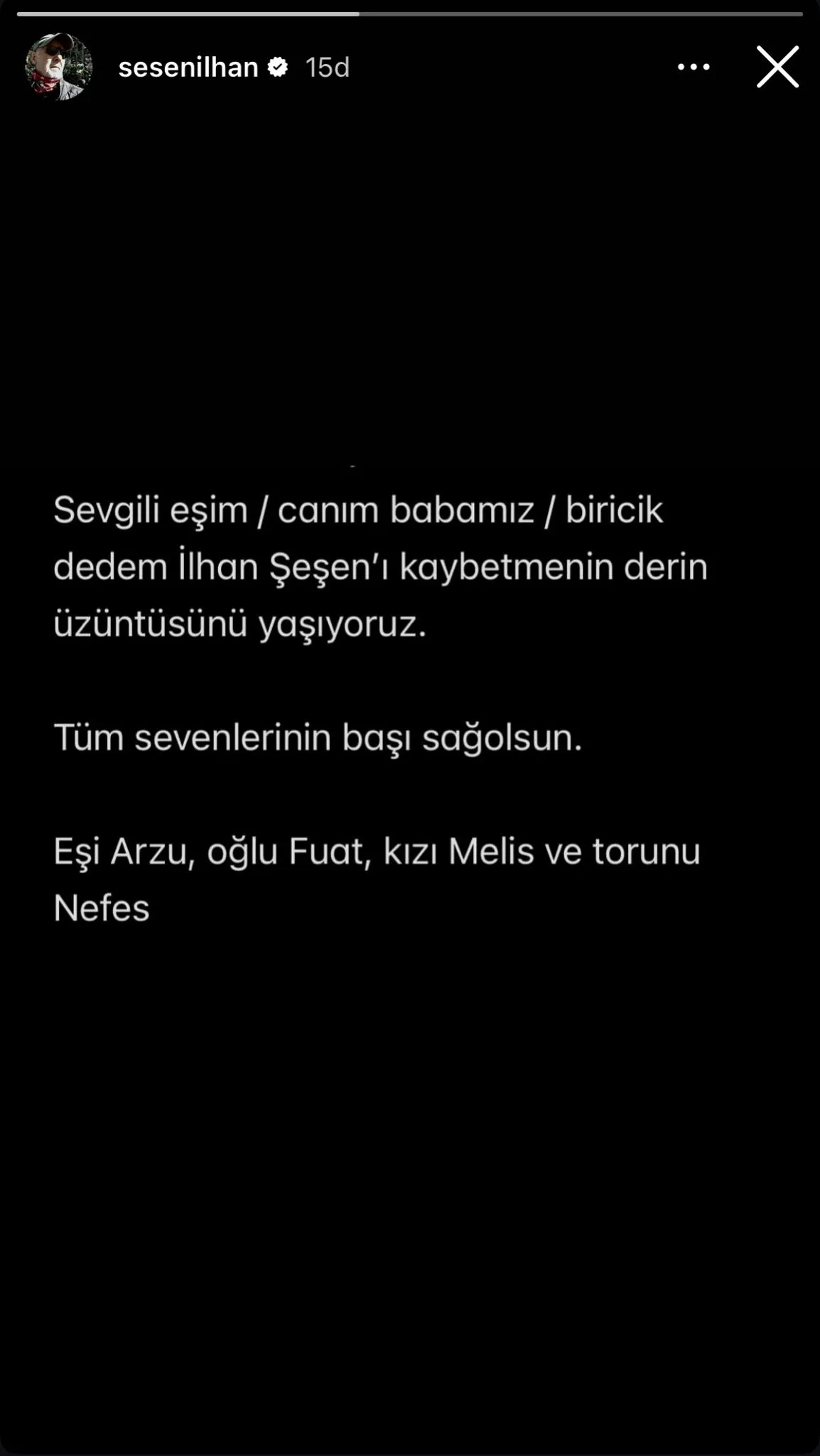 Ilhan Şeşen Vefat Etti