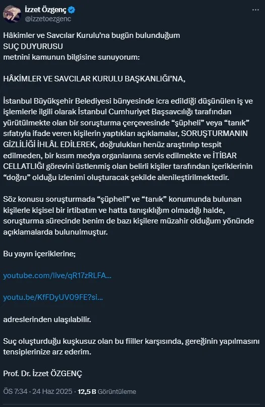 Cumhurbaşkanı Erdoğan’ın Eski Danışmanı Özgenç Medyada Hedef Gösterildiğini Söyledi, Hsk’ya Başvurdu 3