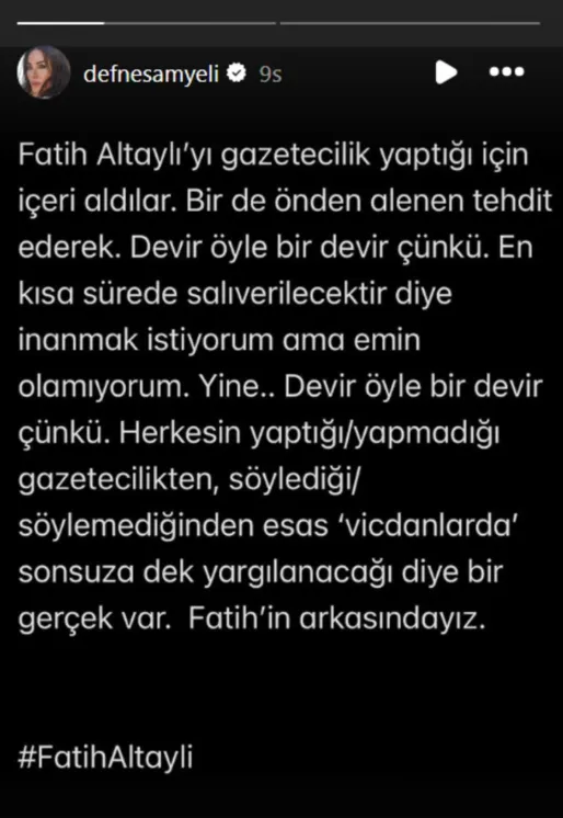 Defne Samyeli Fatih Altaylı Tepkisi 2