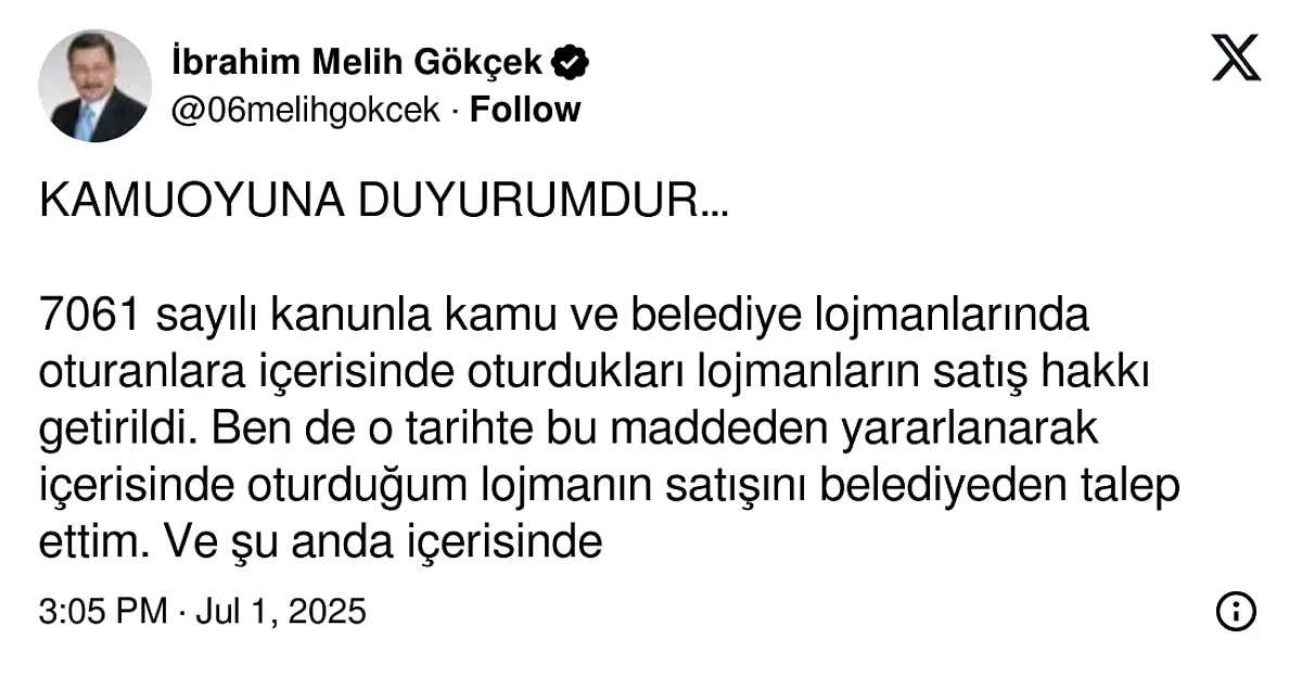 Melih Gökçek Konut Davasını Kaybetti 2