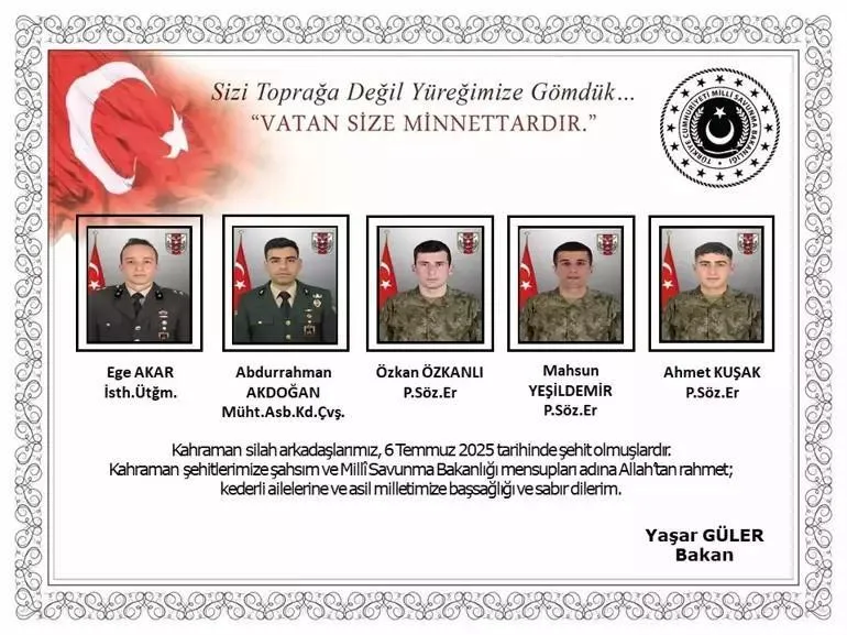 Pençe Kilit Harekâtı'nda Metan Gazı Zehirlenmesi 8 Asker Şehit Oldu 2