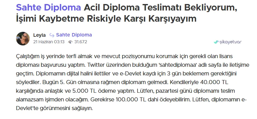 Sahte Diploma 3