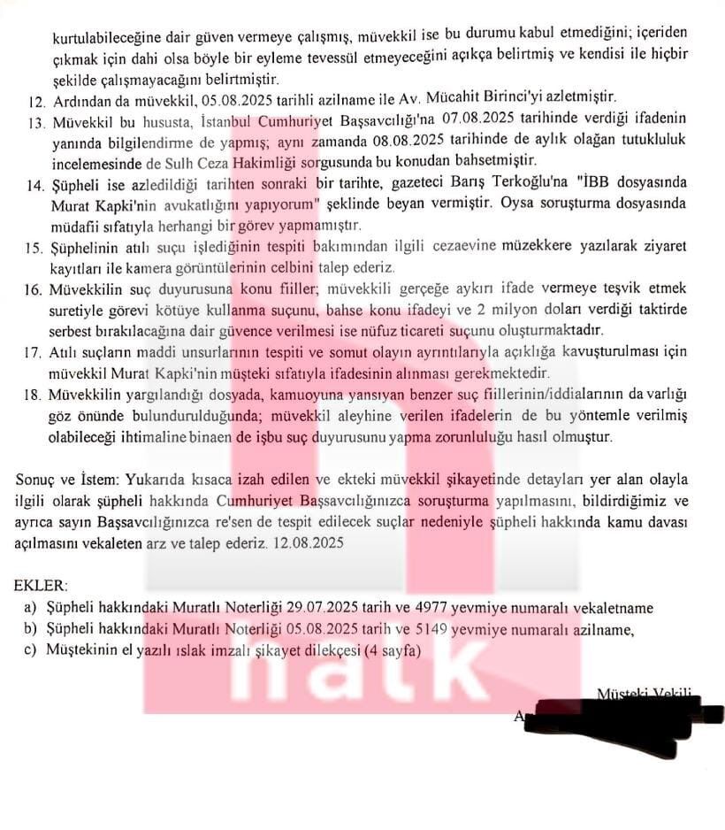Murat Kapki Dilekçe 2