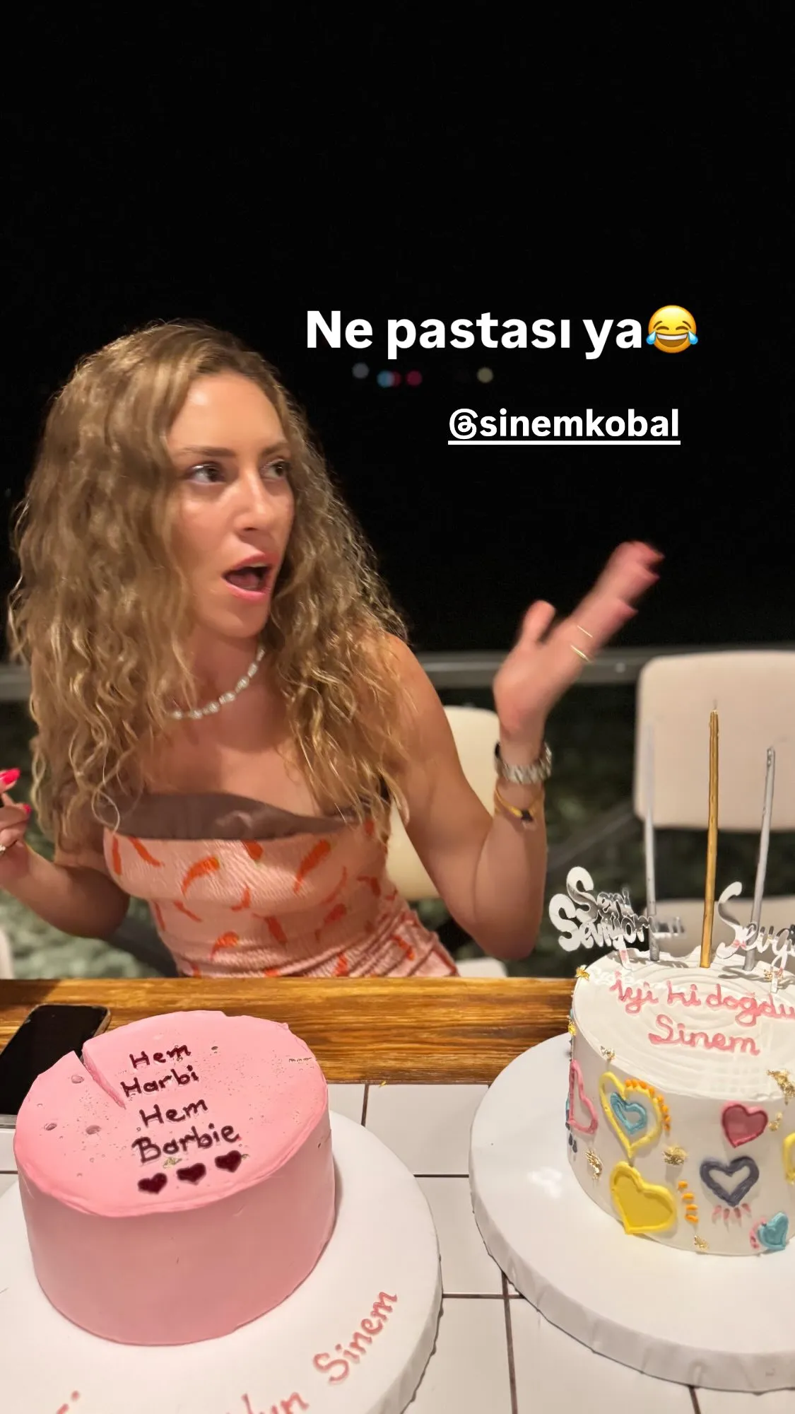 Sinem Kobal 38. Yaşını Kutladı “Hem Harbi, Hem Barbie” Pastası Ilgi Çekti 4