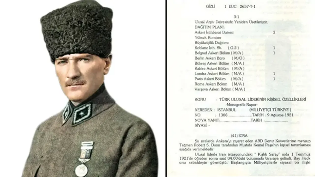 Atatürk Hakkında Gizli Abd Raporu Ortaya Çıktı 1921’Den Çarpıcı Detaylar