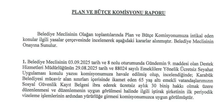 Karabuk emekli otobüs