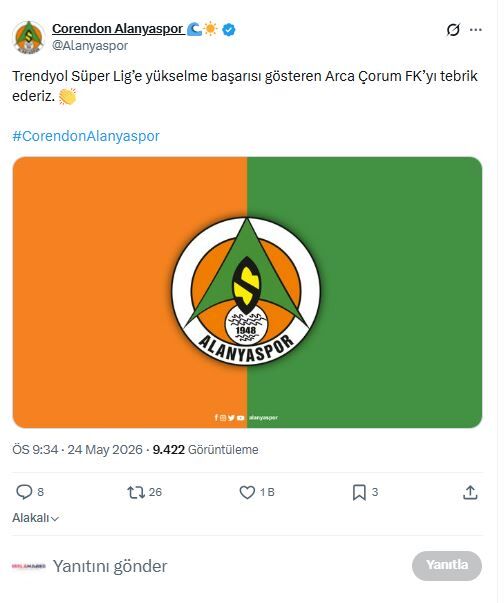 Alanya Tebrik Çorum Fk