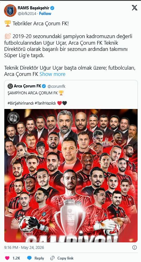 Başakşehir Tebrik Çorum Fk
