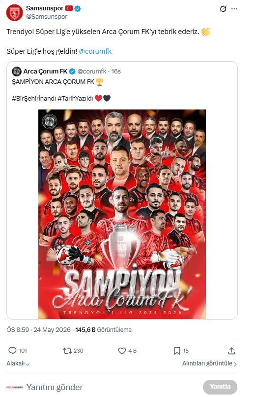Samsun Tebrik Çorum Fk