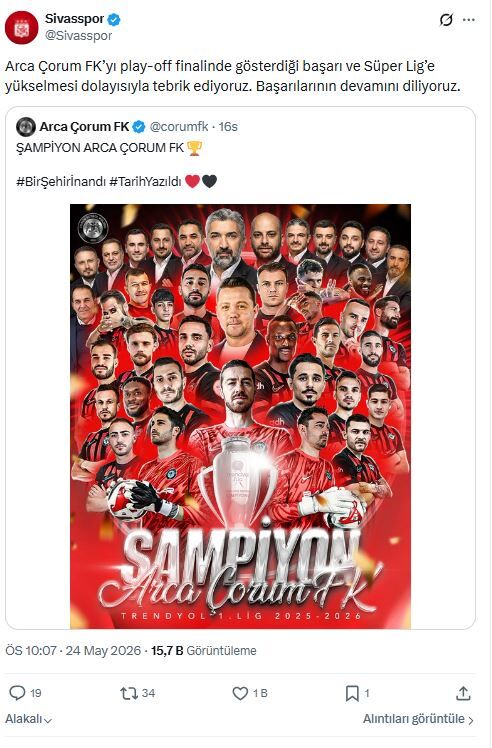 Sivas Tebrik Çorum Fk