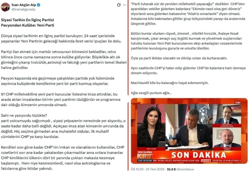Chp’li Alp’ten Yeni Parti’ye “Siyasi Çizginiz Bile Belli Değildi” Tepkisi 2