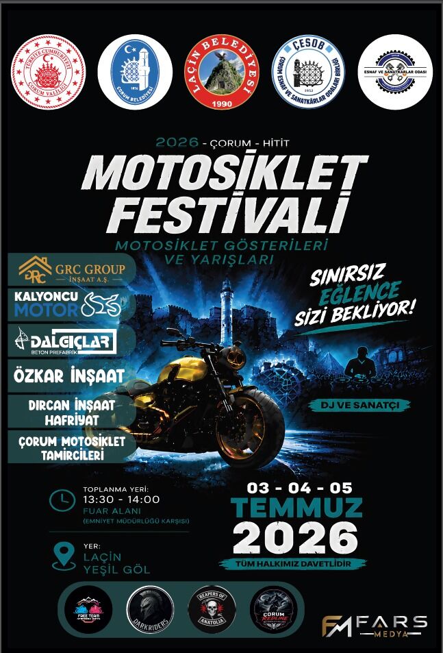 Çorum’da Motofest Heyecanı Laçın Yeşilgöl’de Yaşanacak 3