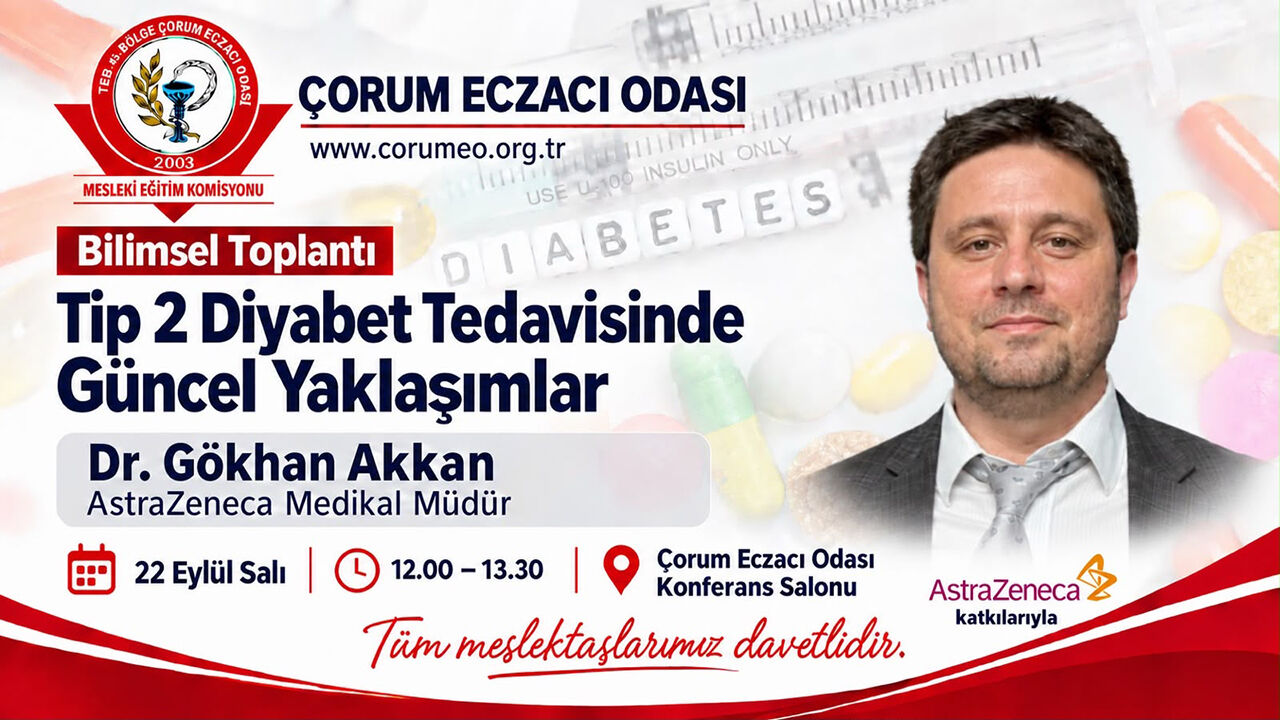 Çorum Eczacı Odası’nda Tip 2 Diyabet Tedavisi Ele Alındı Eczacılara Güncel Tıp Eğitimi2