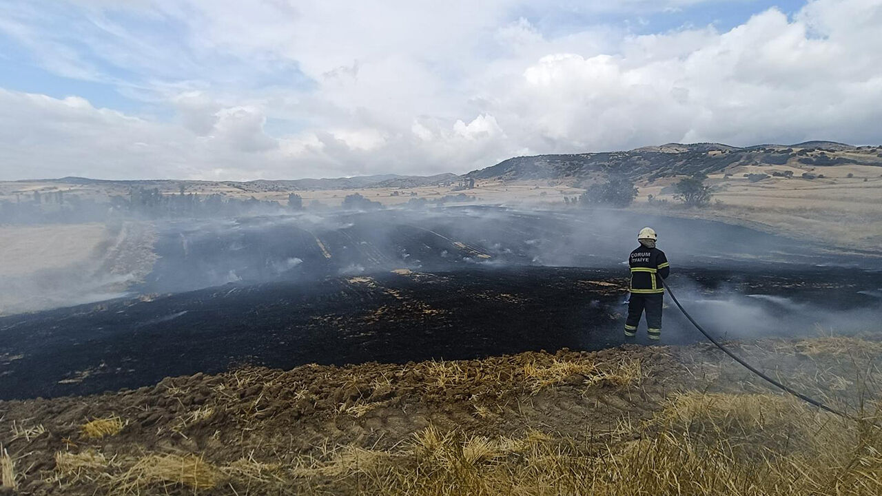 Çorum İtfaiyesi Yaz Boyunca 225 Ot Ve Anız Yangınına Müdahale Etti (2)